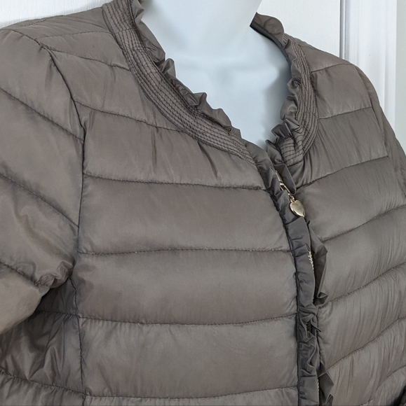 Luckylu Milano crop puffer jacket packable neutral tone Small @B5 - Picture 6 of 12
